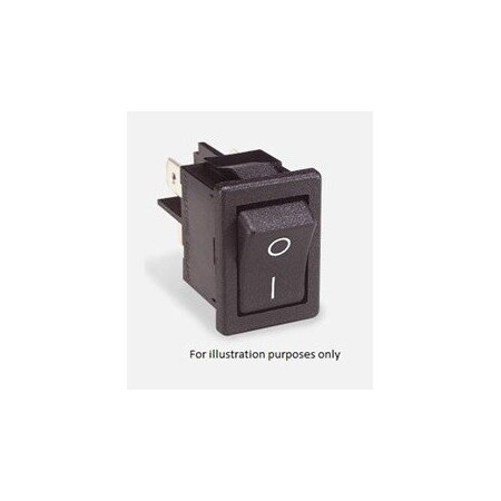 Arcoelectric Rocker Switch, Dpst, Latched, Quick Connect Terminal, Curved Rocker Actuator, Panel Mount H8550VBACA